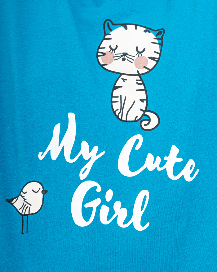 Пижама My Girl футболка с шортами 46 - 54 цвет: лазурный - 4
