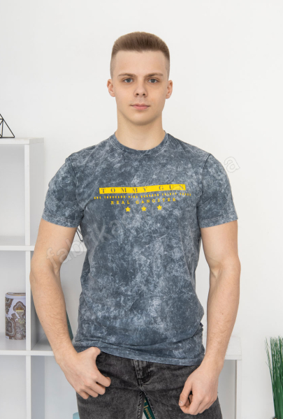 Футболка  варенка TOMMY G 46 - 52 цвет: серый