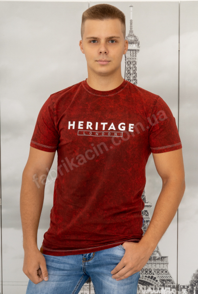 Футболка HERITAGE London варенка 44 - 52 колір: бордовий