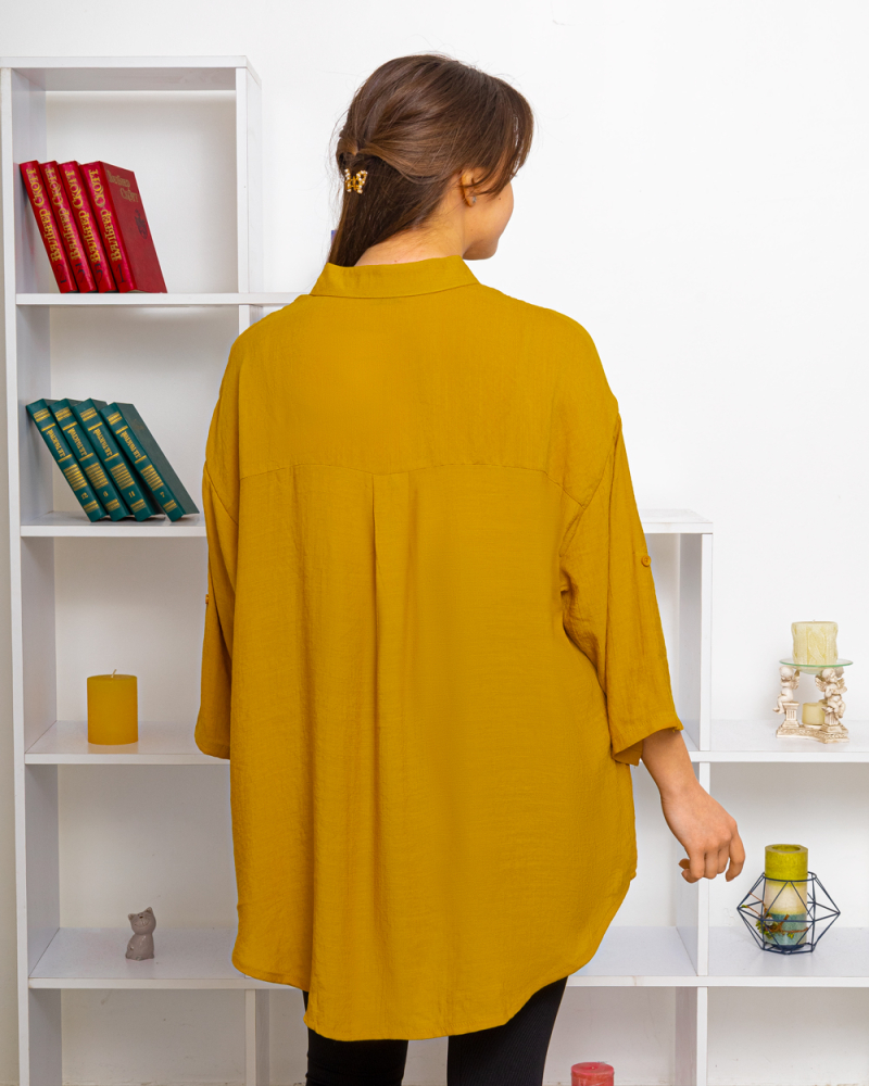 Сорочка БАТАЛ OVERSIZE р-р: 50 - 66 колір: гірчичний - 2
