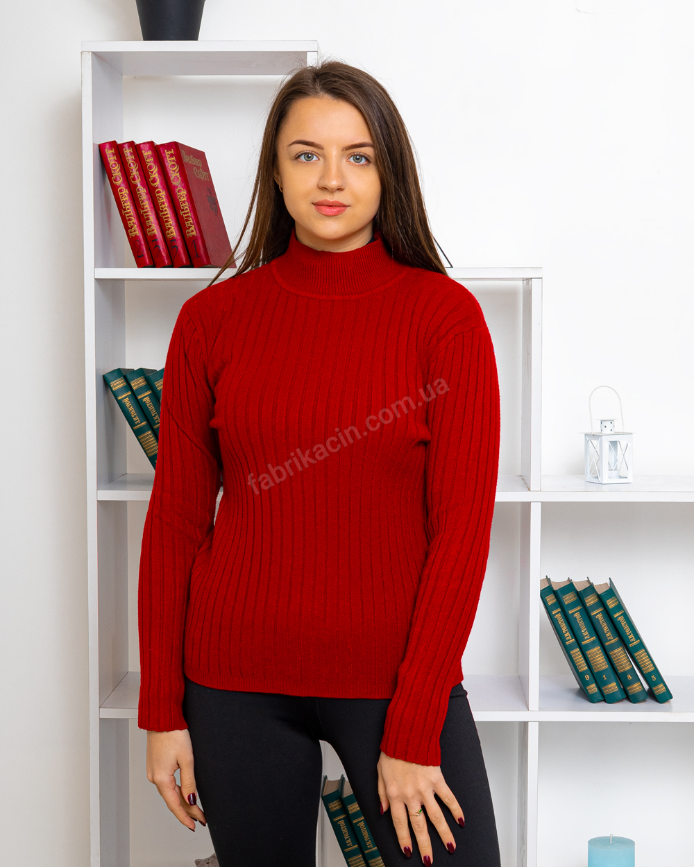 Гольф в рубчик 44 - 50, цвет: красный - 1