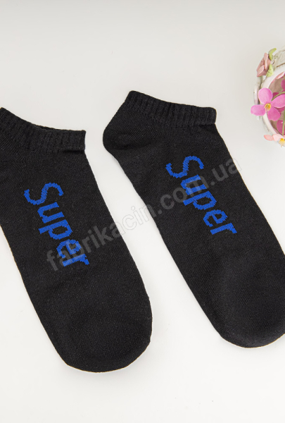 Носки короткие Super, 36 - 41 цвет: черный
