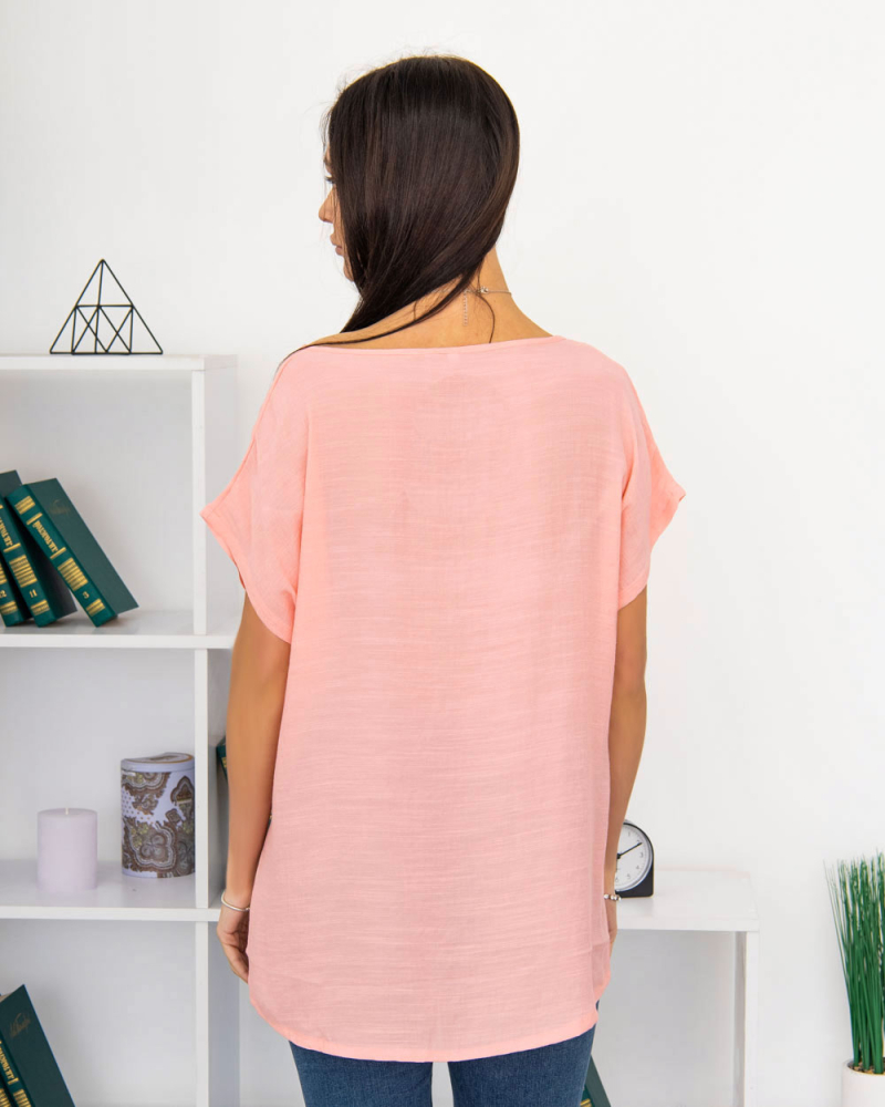 Блузка Перо барвисте 50 - 56 колір: рожевий - 3