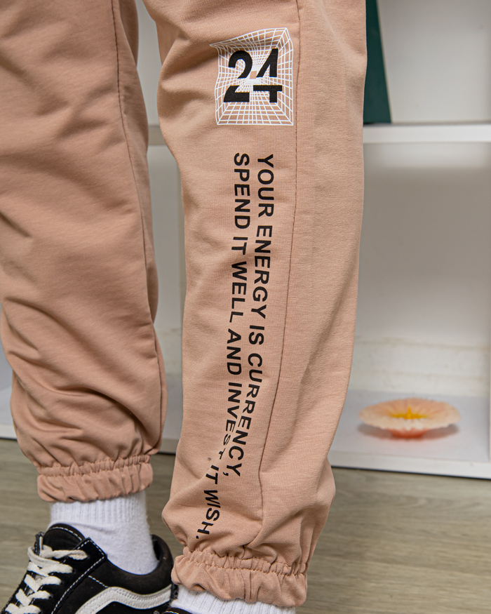 Костюм спортивный CkasBenno двунитка р-р: 48-L; 50-XL; 52-2XL; 54-3XL цвет: бежевый - 7