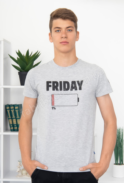 Футболка FRIDAY 44 - 52 цвет: серый