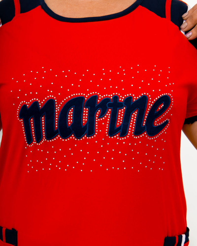 Сукня однотон Marine, р-р : 54 - 62, колір : червоний - 5