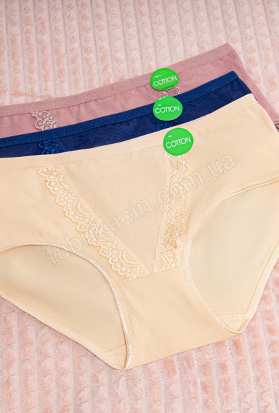 Труси гіпюр UO KIN XL - 3XL колір: бежевий